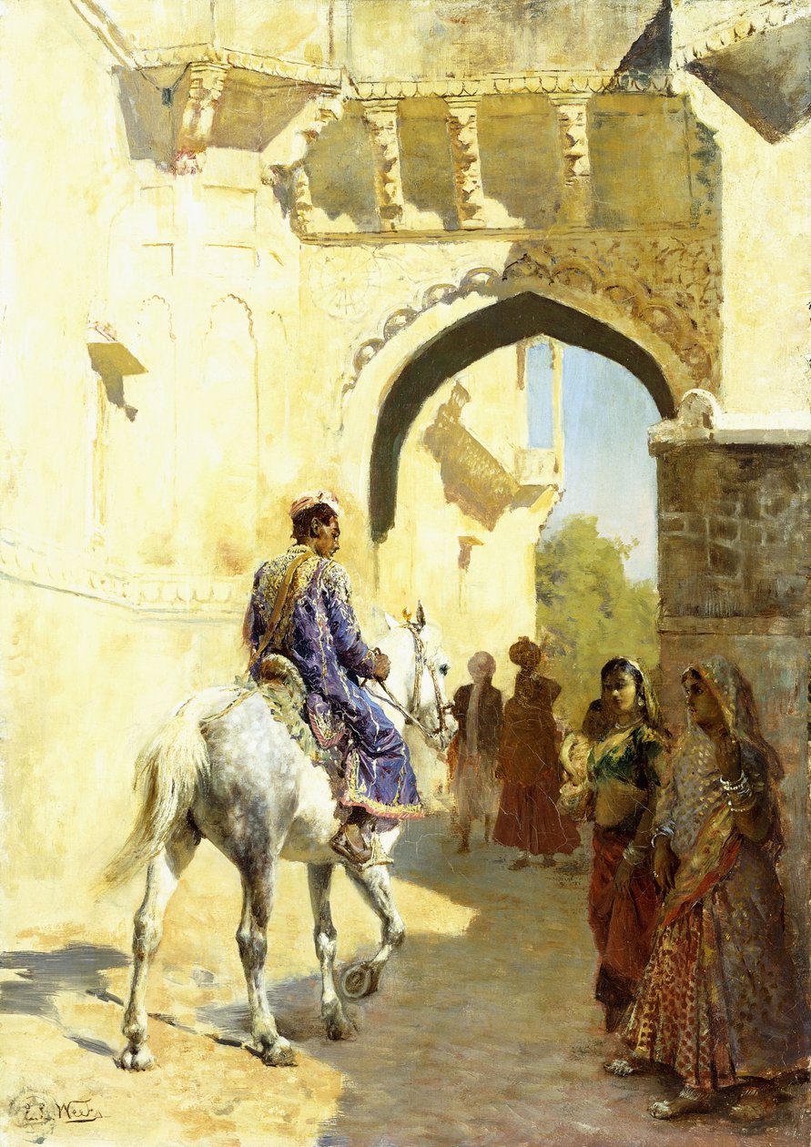 Een Arabische scène door Edwin Lord Weeks