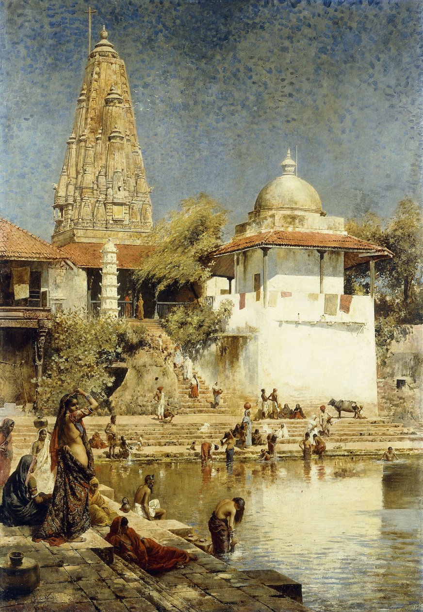 De Ganges bij Benares door Edwin Lord Weeks