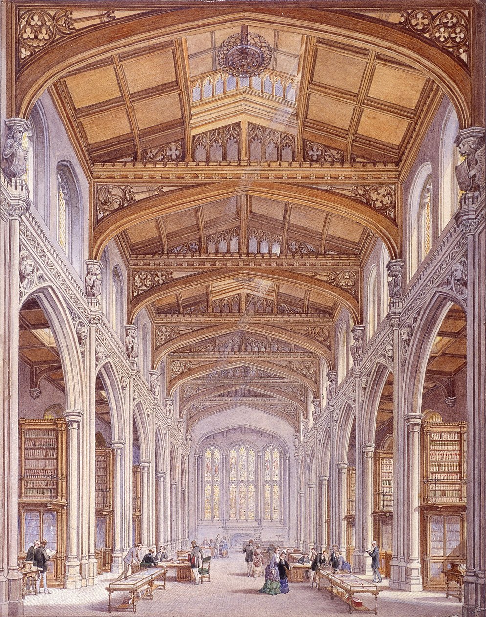 Guildhall Bibliotheek, Londen door Edwin Thomas Dolby