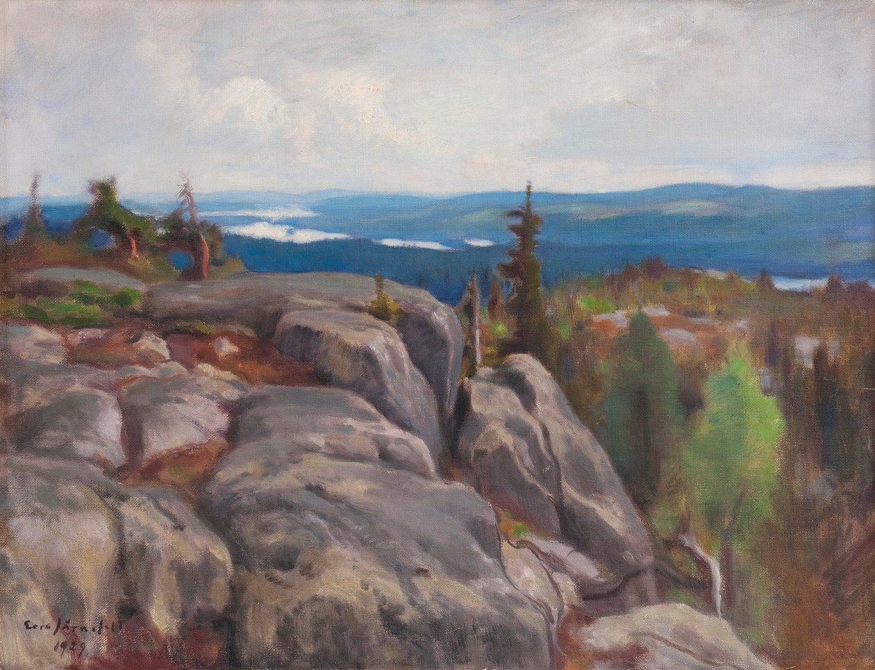 Landschap Maisema Kolilta, 1929 door Eero Järnefelt