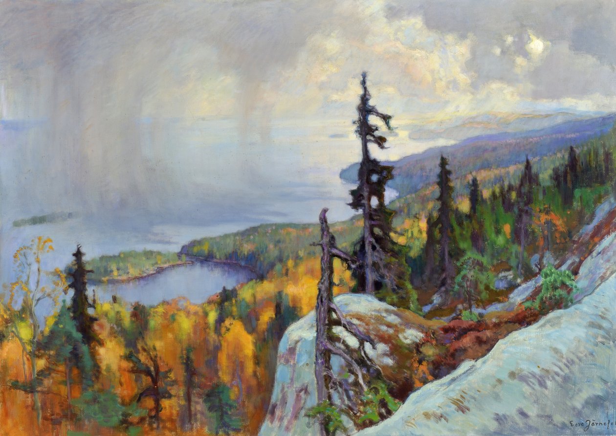Landschap Maisema Kolilta, 1930 door Eero Järnefelt