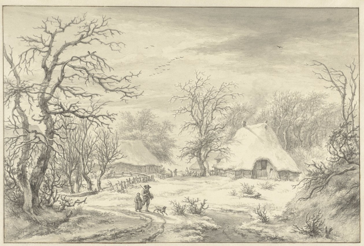 Winterlandschap door Egbert van Drielst