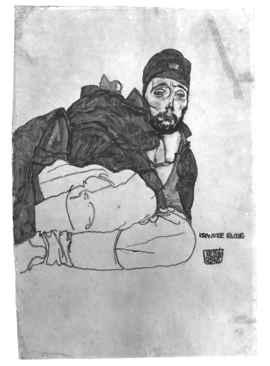 Een zieke Rus, 1915 door Egon Schiele