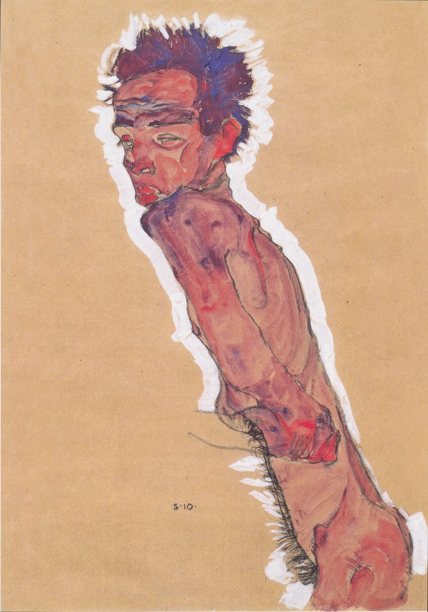 Naaktzelfportret door Egon Schiele