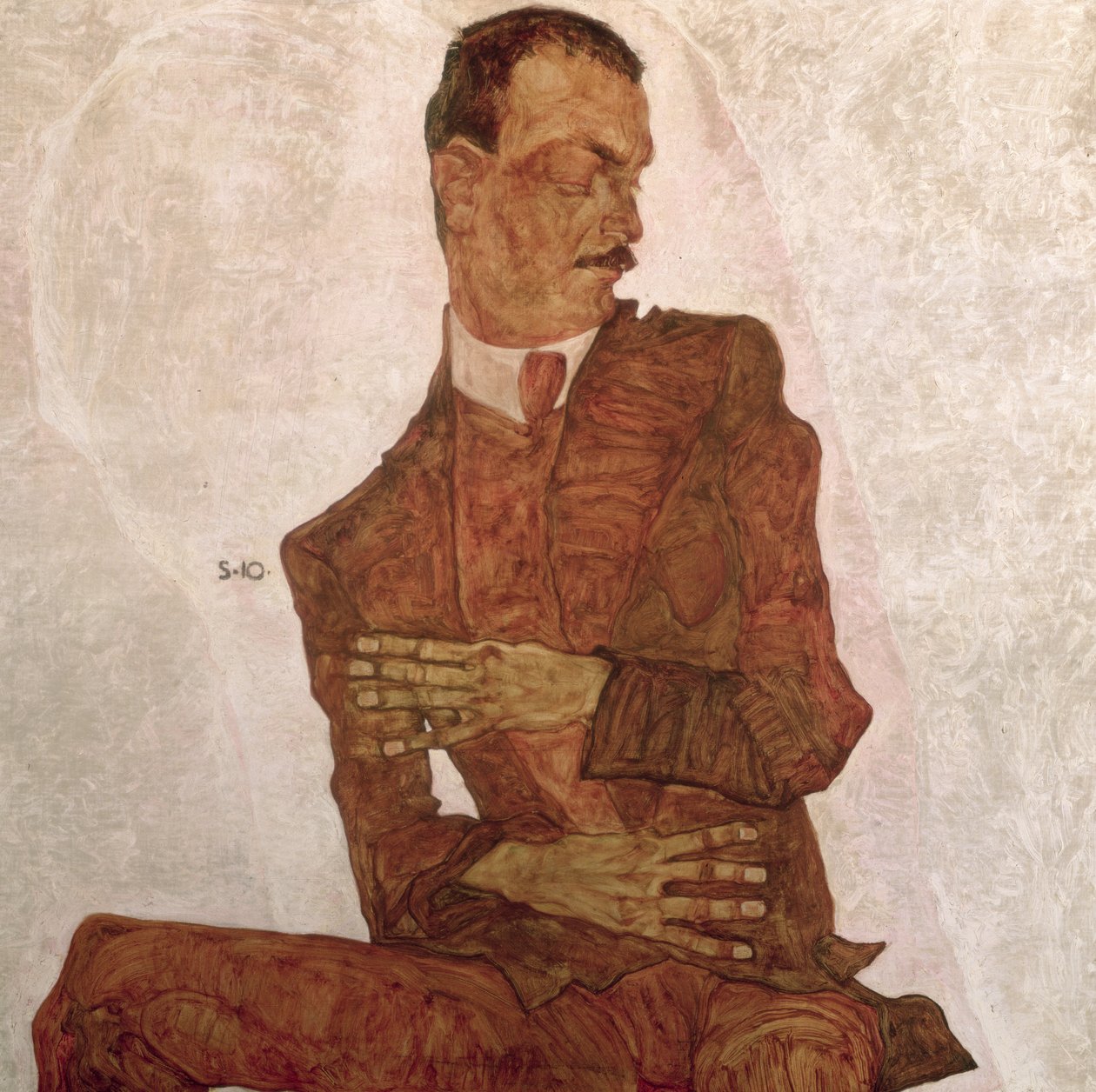 Arthur Roessler, 1910 door Egon Schiele