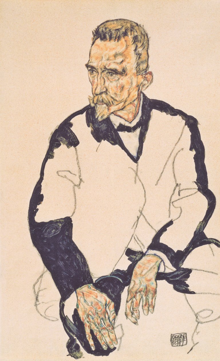 Portret van Heinrich Benesch door Egon Schiele