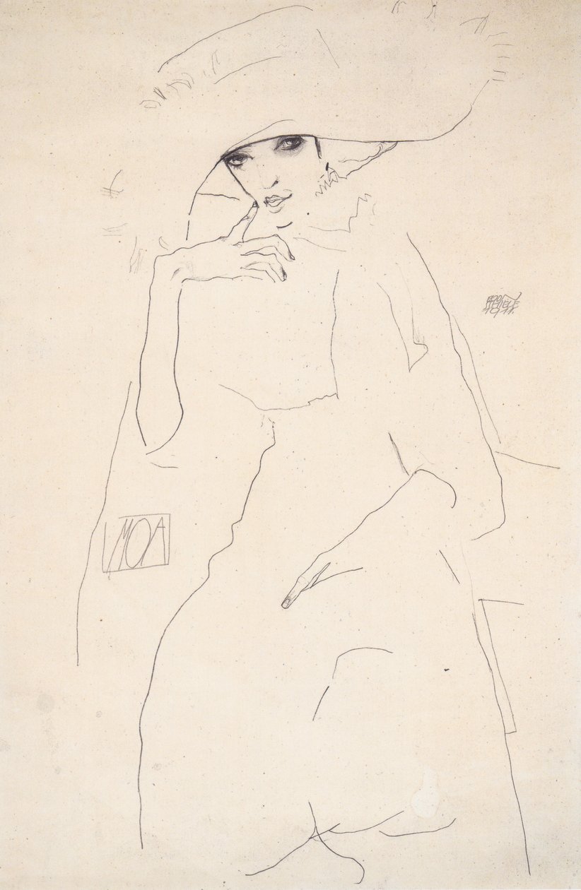 Portret van de danseres Moa door Egon Schiele
