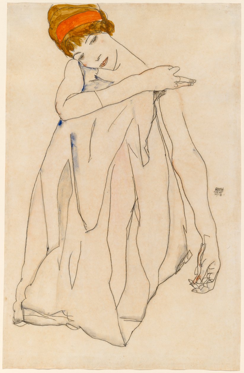 Danseres (Die Tänzerin), 1913 door Egon Schiele