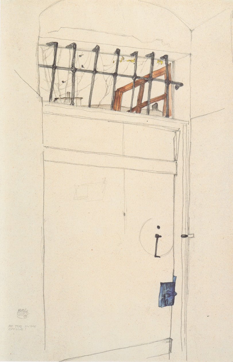 De deur naar het open door Egon Schiele