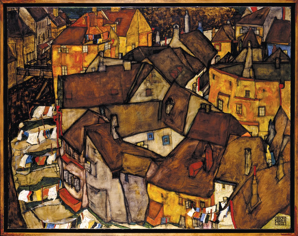 Krumau door Egon Schiele