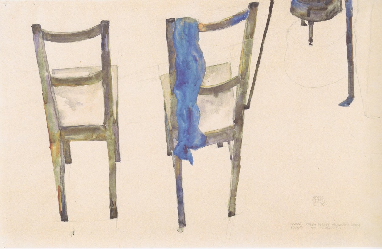 Kunst kan niet modern zijn, kunst is eeuwig door Egon Schiele