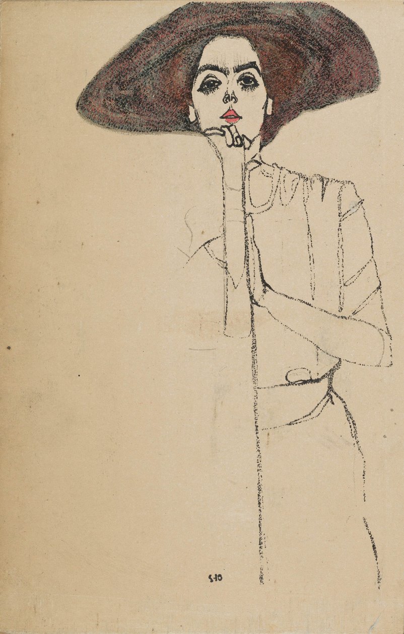 Portret van een Vrouw, 1910 door Egon Schiele
