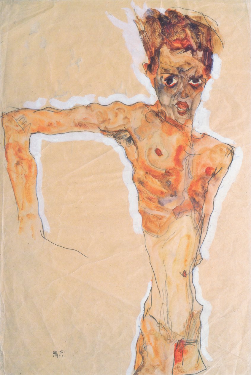 Zelfportret door Egon Schiele
