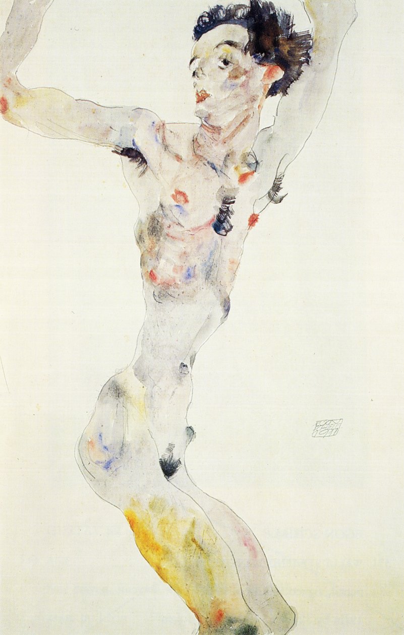 Zelfportret door Egon Schiele
