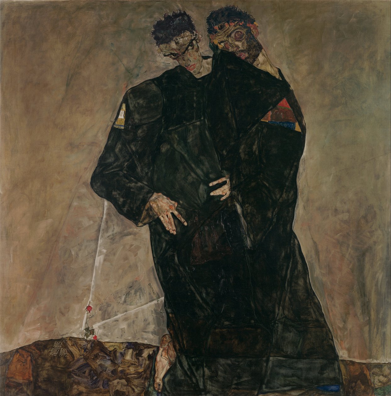 De kluizenaars door Egon Schiele