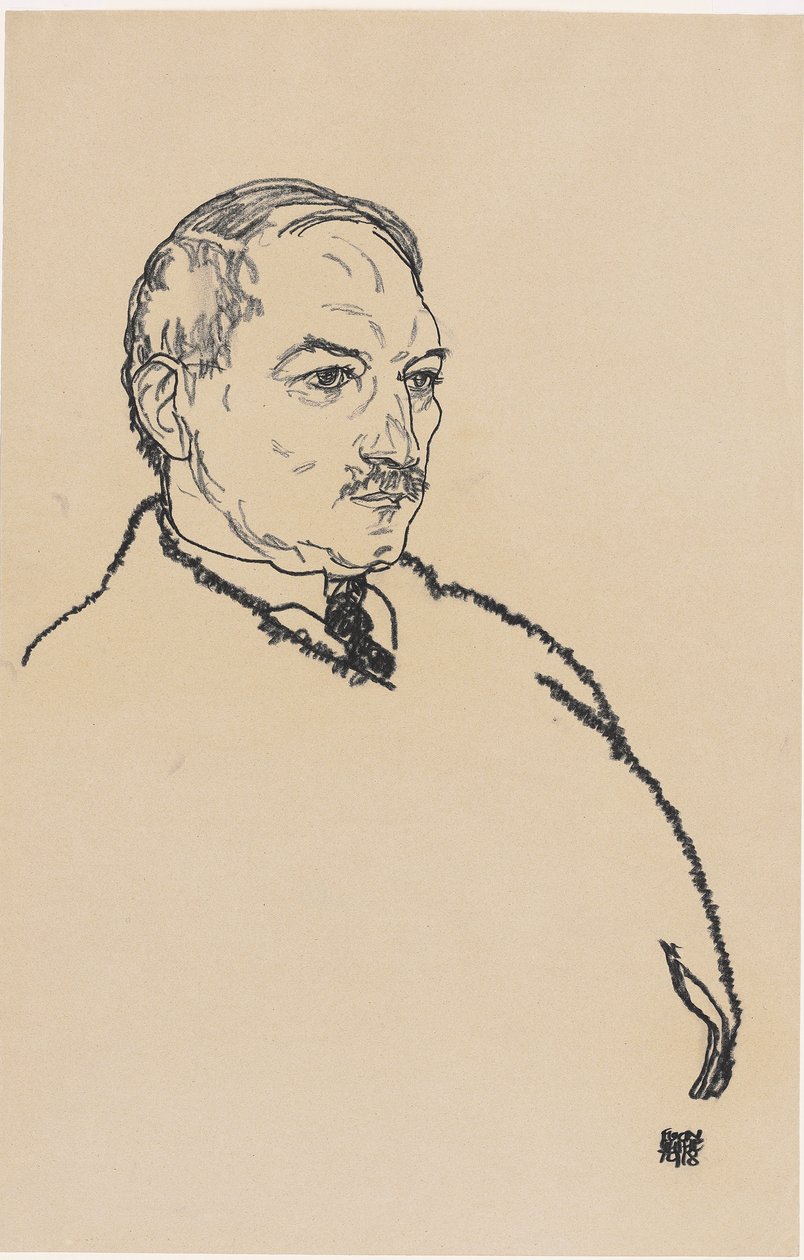 August Lederer door Egon Schiele