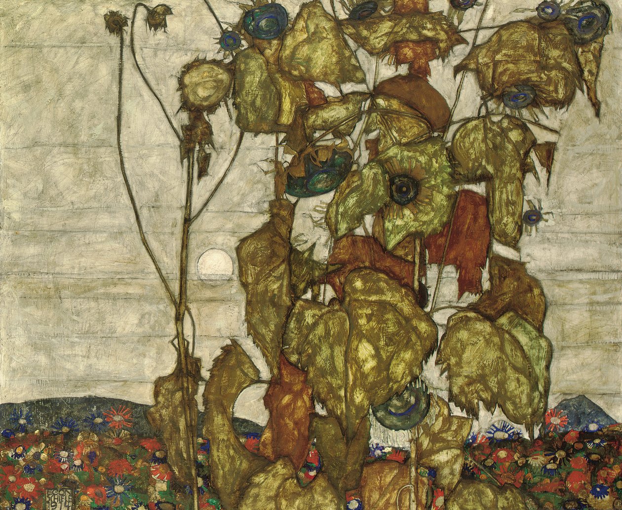 Herfstzon door Egon Schiele