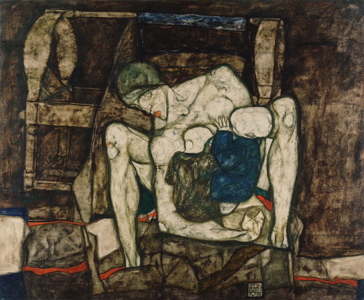 Blinde moeder, 1914 door Egon Schiele