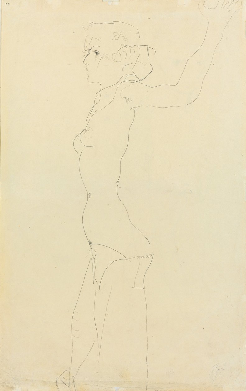 Vrouwelijk naakt, 1911 door Egon Schiele