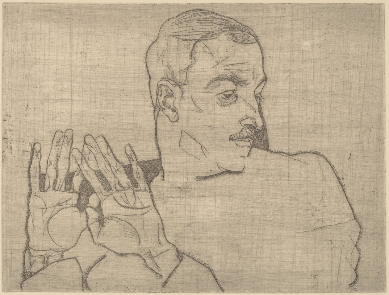 Portret van Arthur Roessler door Egon Schiele