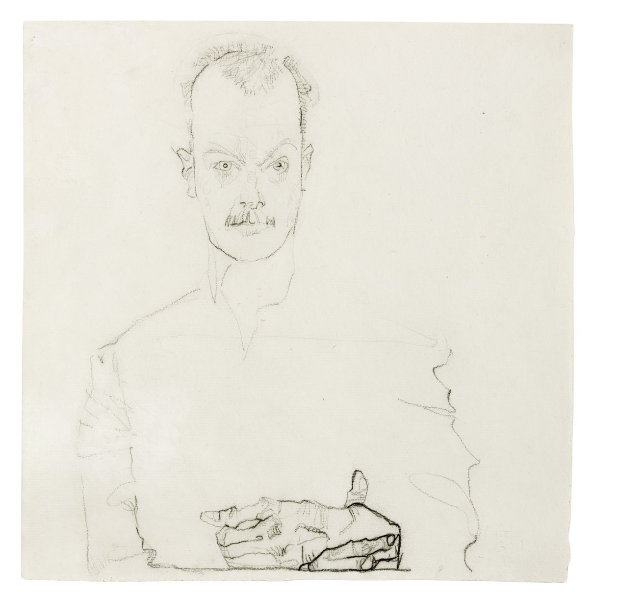 Portret van Arthur Roessler door Egon Schiele