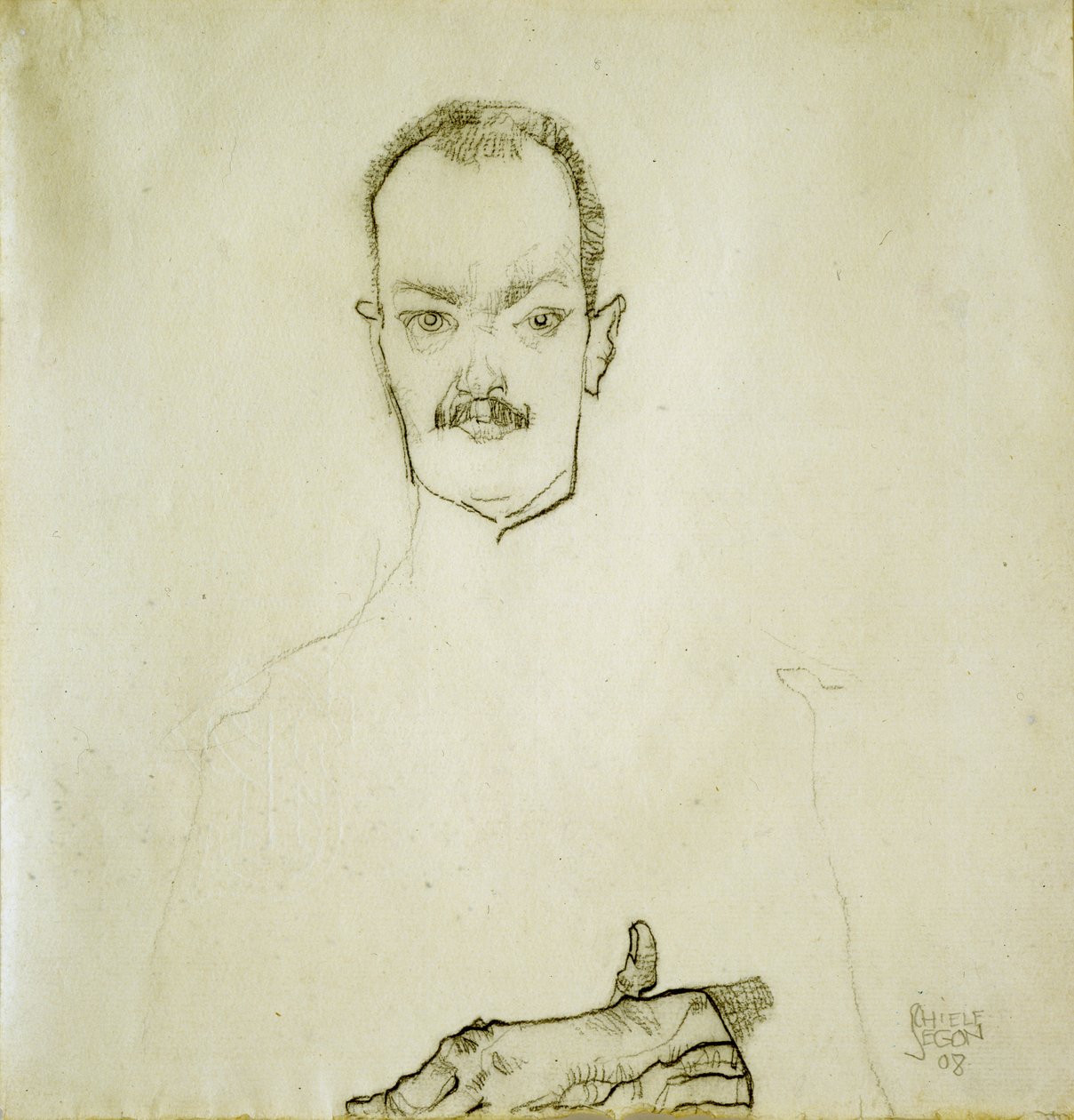 Portret van Arthur Roessler door Egon Schiele