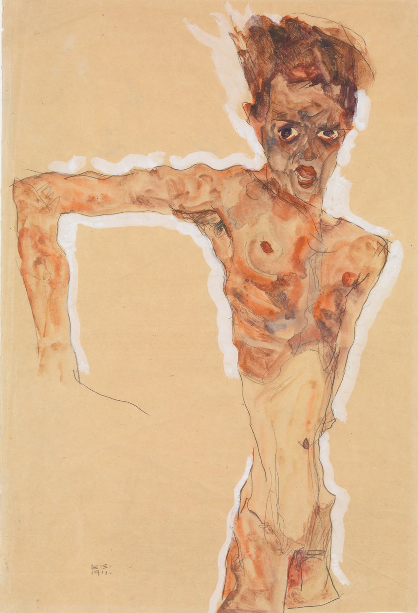Zelfportret door Egon Schiele