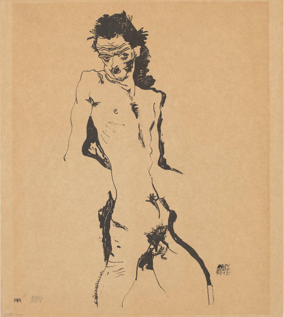 Zelfportret, 1912 door Egon Schiele