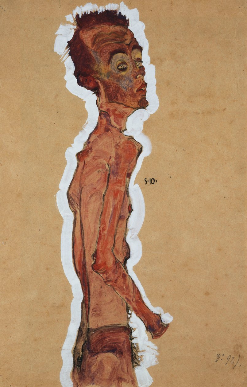 Zelfportret, 1910 door Egon Schiele