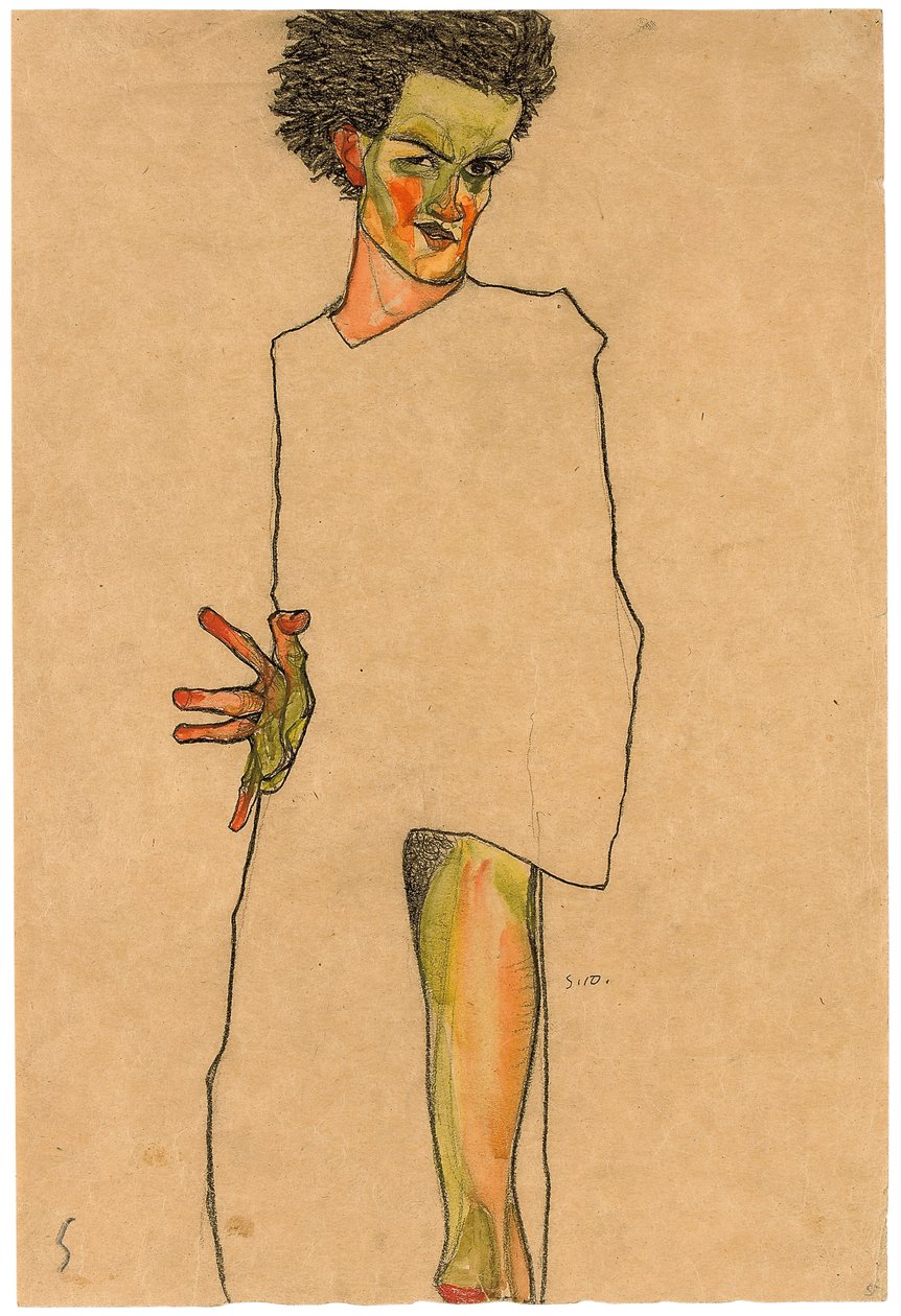 Zelfportret, 1910 door Egon Schiele