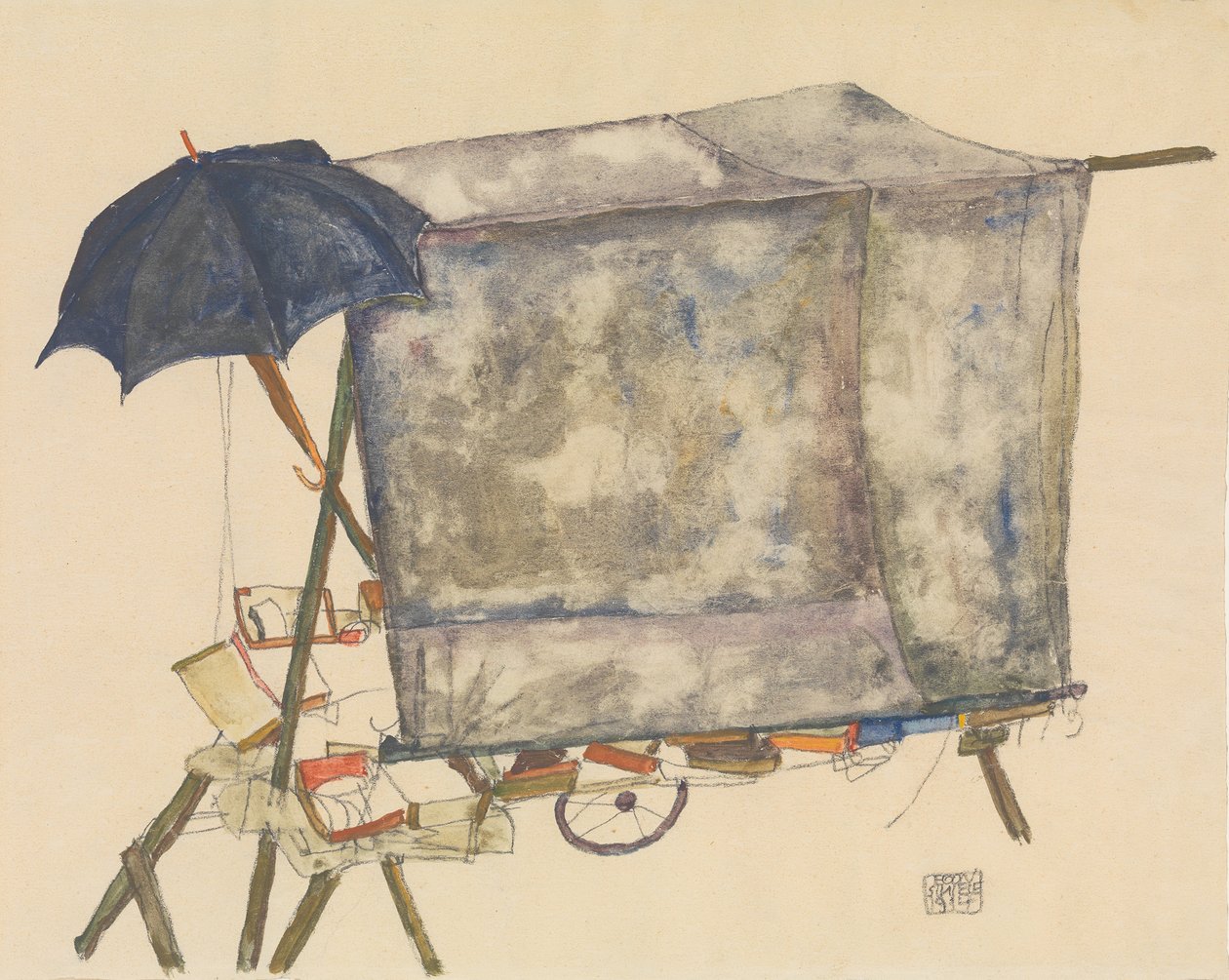 Straatkar door Egon Schiele
