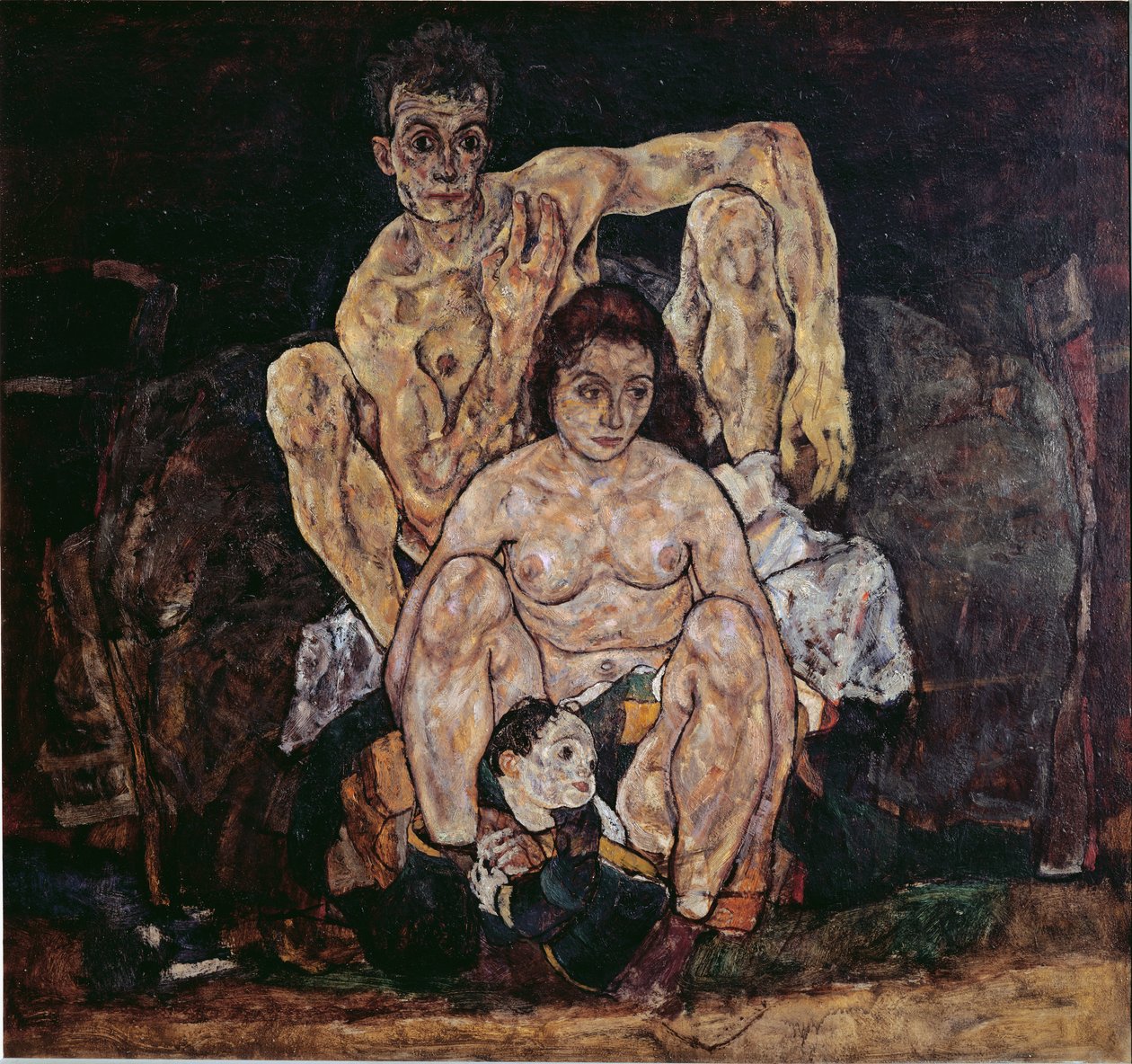 De familie door Egon Schiele