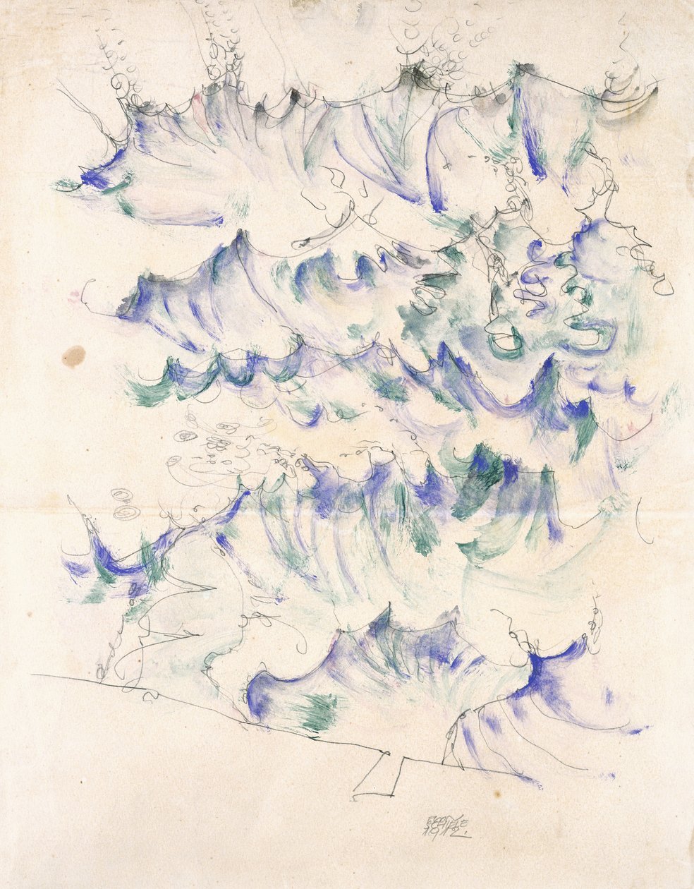 Golven, 1912 door Egon Schiele