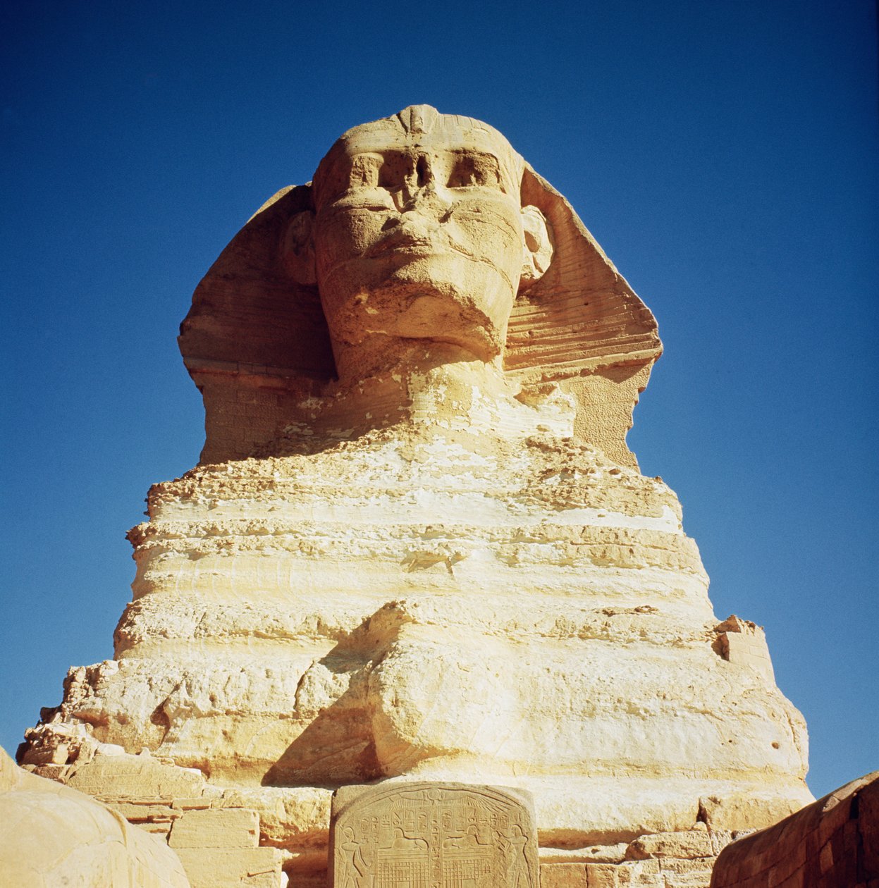 De Sfinx, daterend uit de regeerperiode van koning Chephren, Oude Rijk, 2600-2500 v.Chr. door Egyptian 4th Dynasty