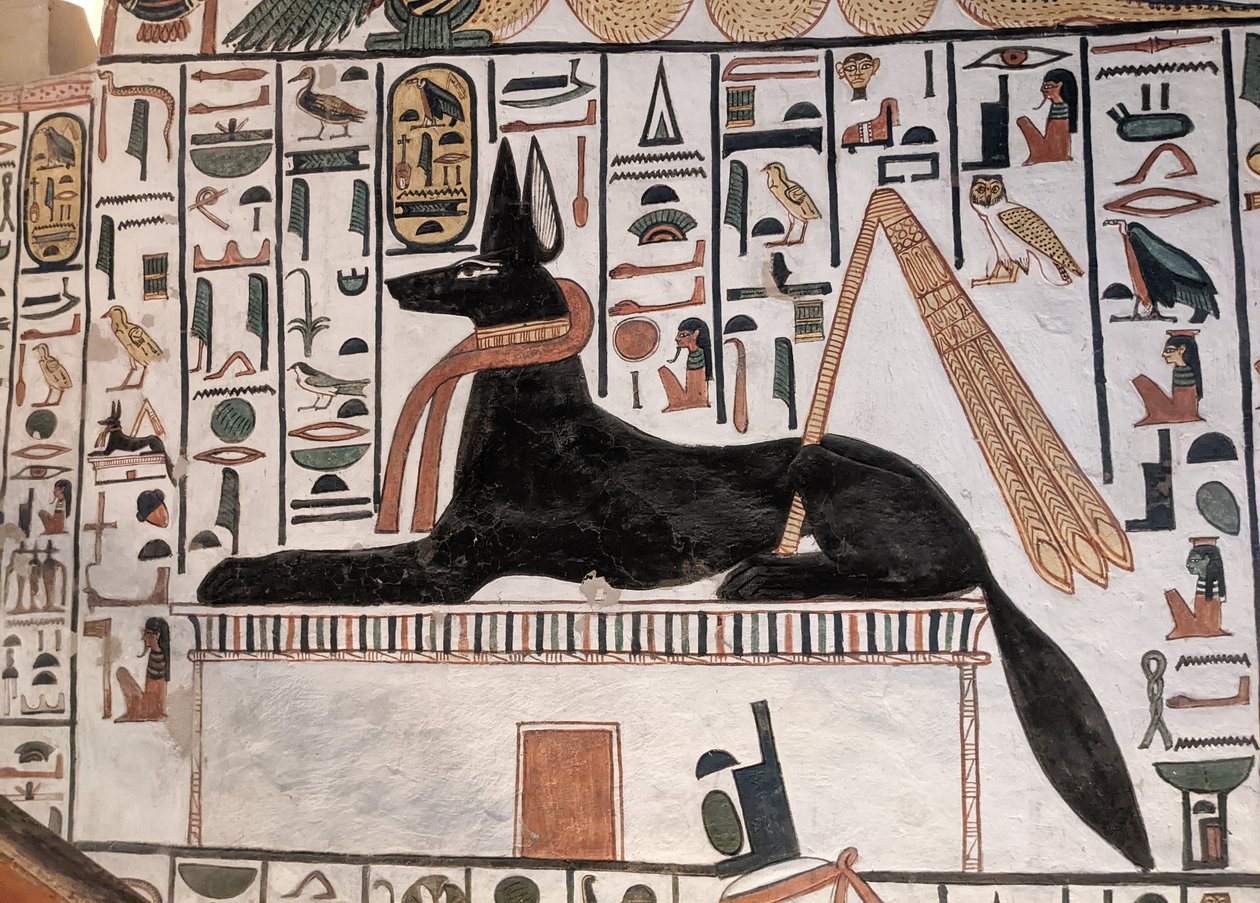 Anubis graf Nefertari (muurschildering) door Egyptian 19th Dynasty
