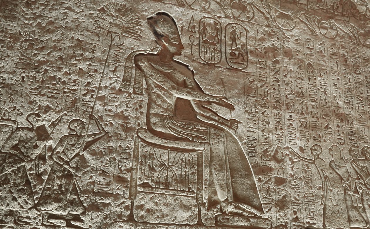 De grote tempel van Abu Simbel door Egyptian 19th Dynasty