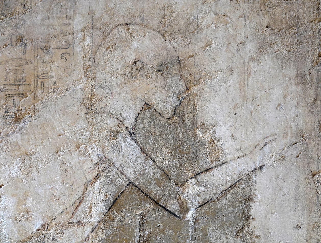 Tekening van een man, graf van Ramose door Egyptian Egyptian