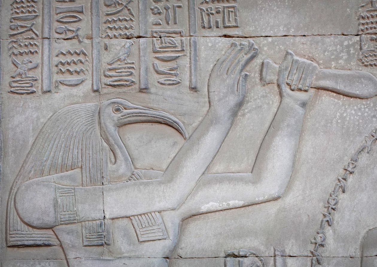 Thot, Kom Ombo Tempel door Egyptian Egyptian