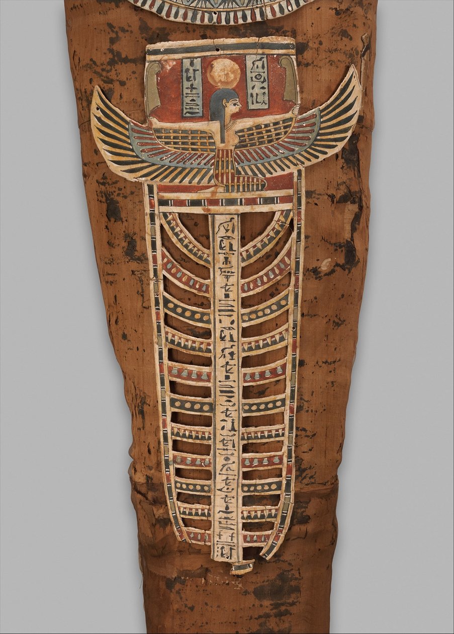 Mummie van Nesmin (detail), 200-30 v.Chr. door Egyptian Ptolemaic Period