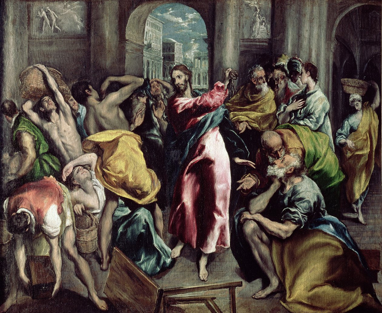Christus verdrijft de handelaars uit de tempel door El Greco