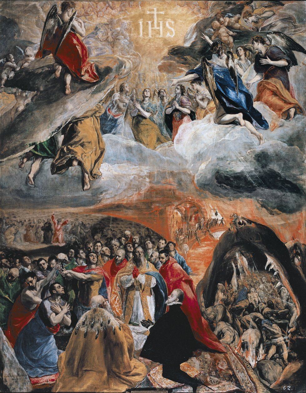 De Aanbidding van de Naam van Jezus, c.1578 door El Greco