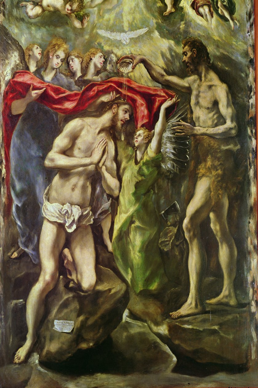 De Doop van Christus (detail) door El Greco