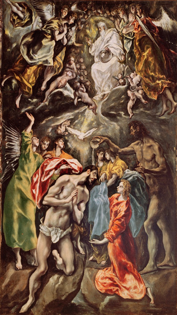 De doop van Christus, 1608-14 door El Greco