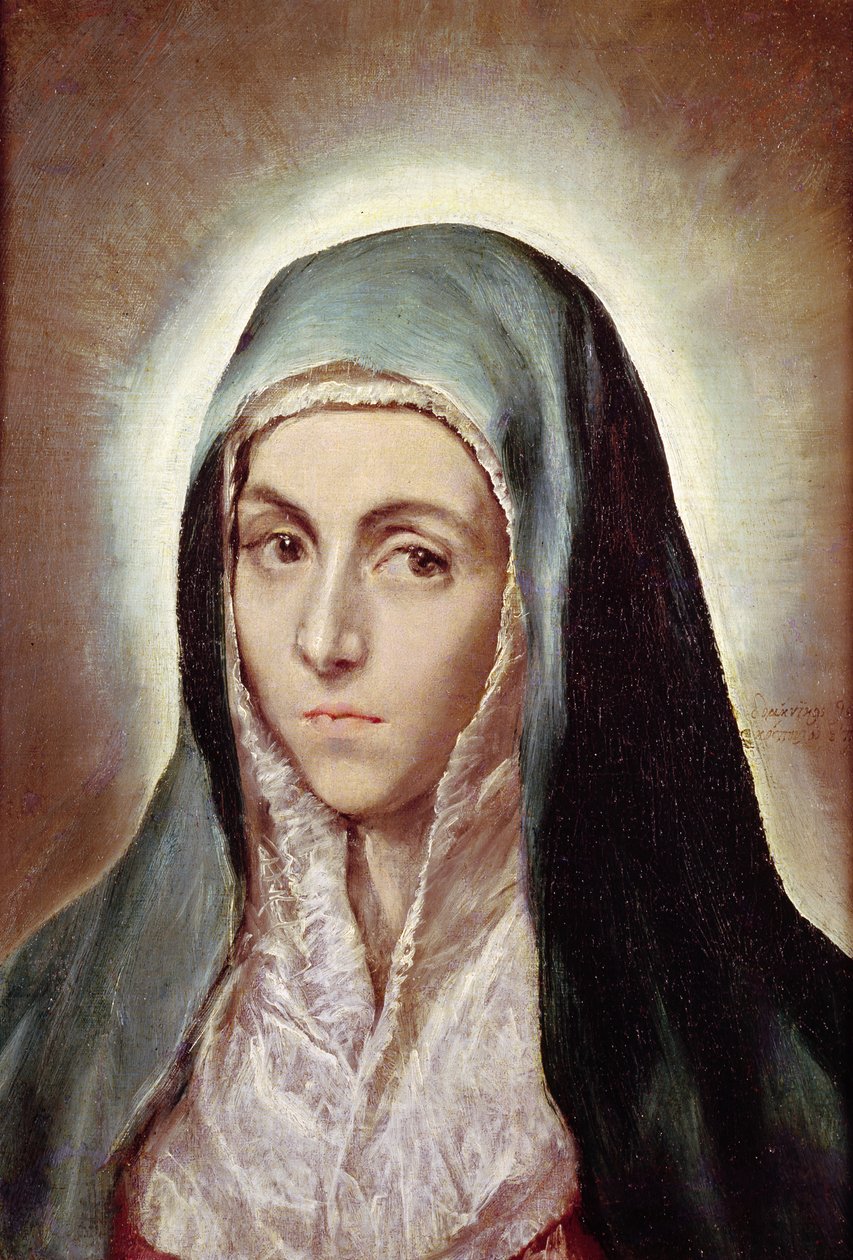 De Maagd Maria, 1595-1600 door El Greco