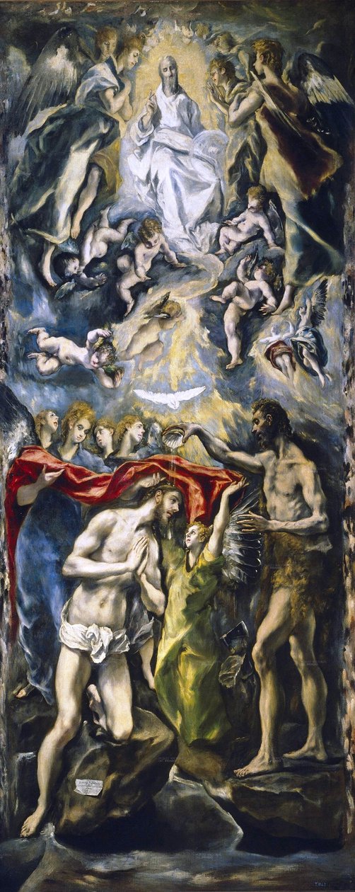 De doop van Christus door El Greco