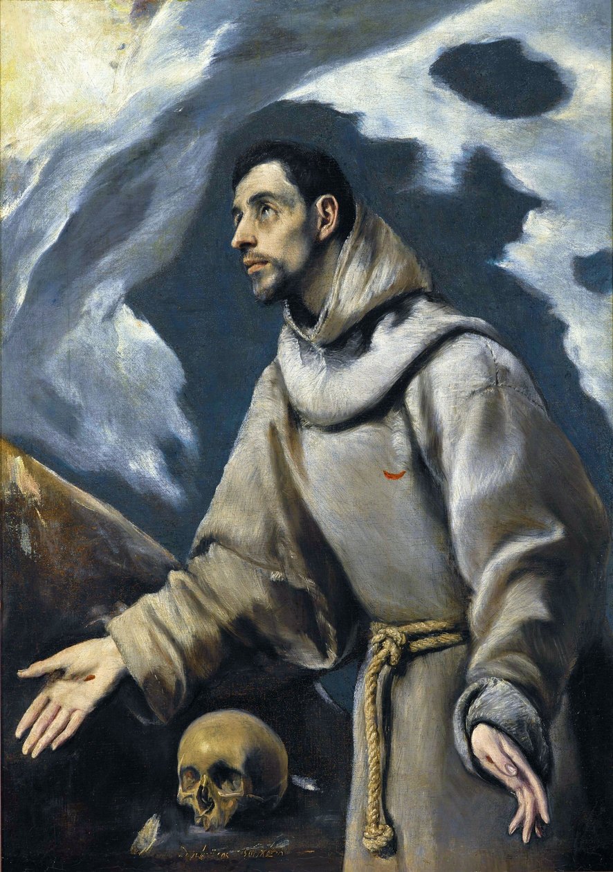 De extase van Franciscus van Assisi. door El Greco