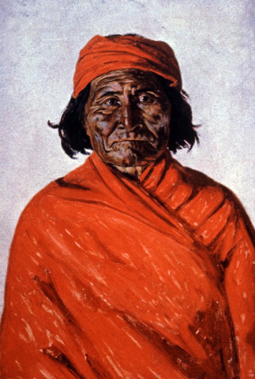Geronimo, c.1900 door Elbridge Ayer Burbank