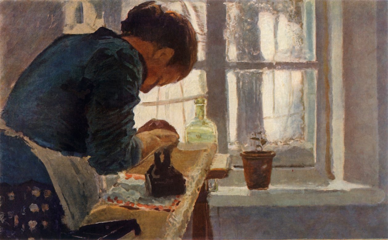 De wasvrouw door Elena Dmitrievna Polenova