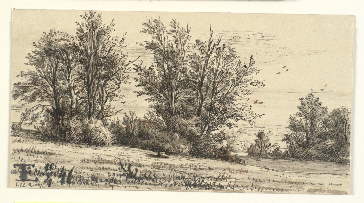 Landschap met boomgroepen door Eleonore Christine Tscherning
