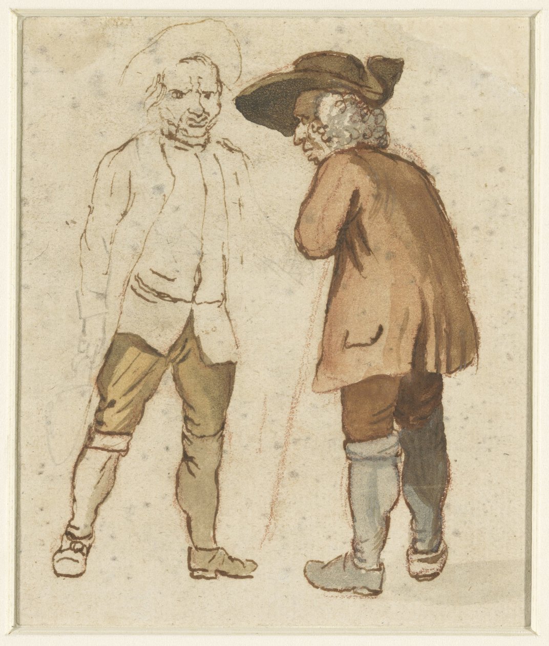 Twee oude boeren in gesprek door Elias Martin (possibly)